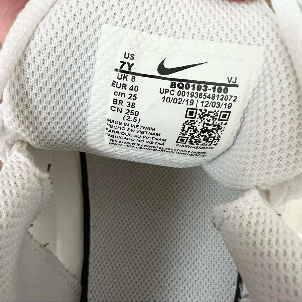Nike Air Max 270 React Running Shoes Ivory BQ0103-100 Lace Up Size 7Y